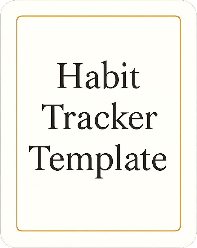 Habit Tracker Template cover
